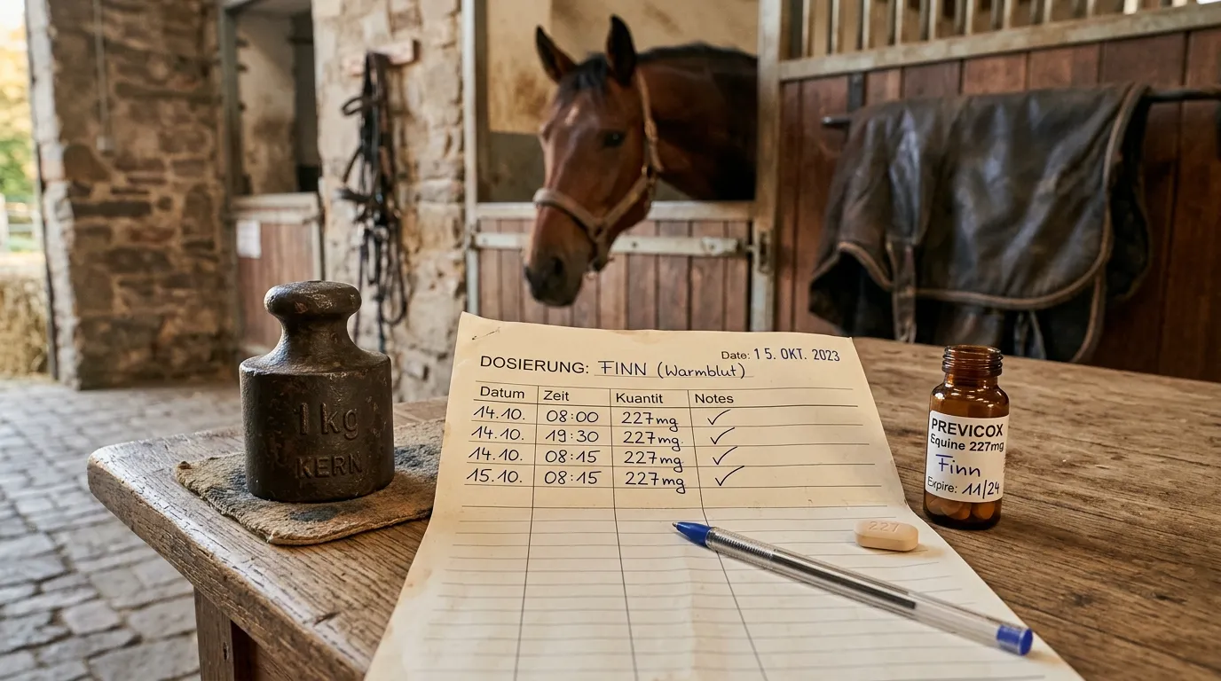 Previcox Dosierung für Pferde nach Körpergewicht — 0,1 mg Firocoxib pro kg