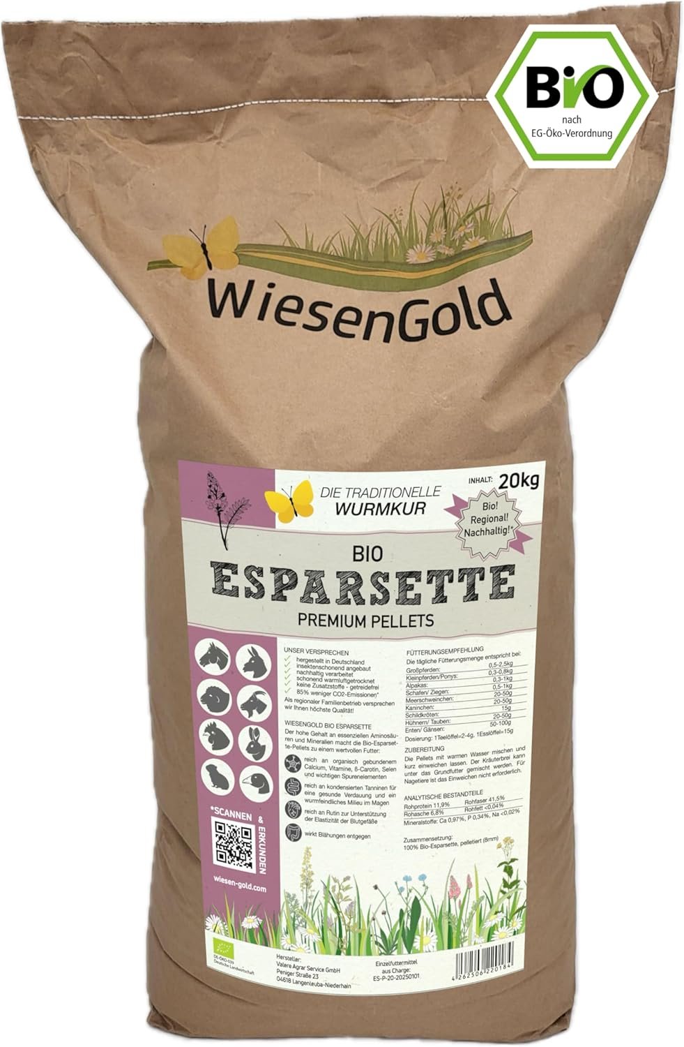 Esparsette Cobs Bio (20kg), WiesenGold® Bio-Esparsette