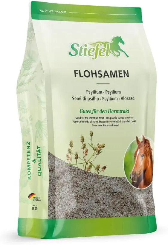 Stiefel Flohsamen für Pferde, 100% naturbelassene indische Flohsamenschalen